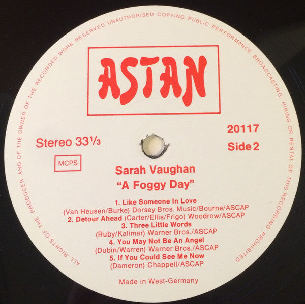 Sarah Vaughan : A Foggy Day (LP, Comp)