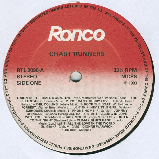 Various : Chart Runners Part 1 (LP, Comp, MPO)