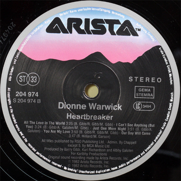 Dionne Warwick : Heartbreaker (LP, Album)