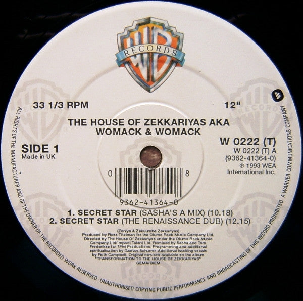 The House Of Zekkariyas Aka Womack & Womack : Secret Star (12")