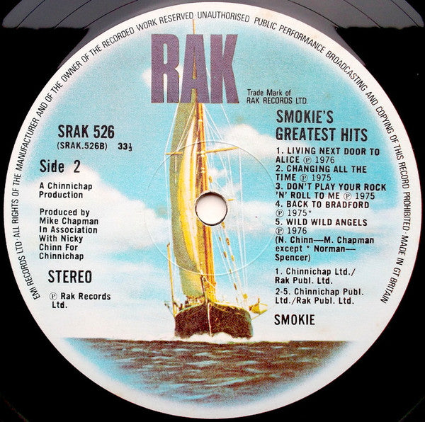Smokie : Greatest Hits (LP, Comp, Non)