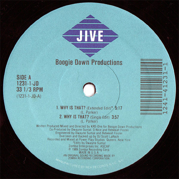 Boogie Down Productions : Why Is That? (12", Single)