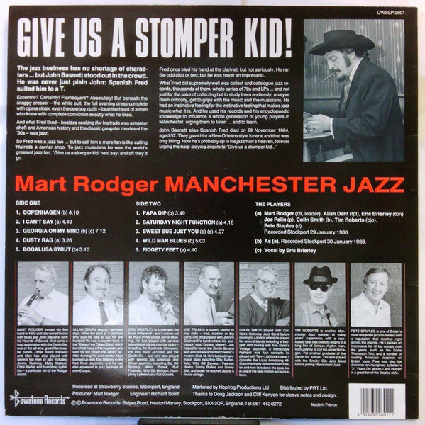 Mart Rodger Manchester Jazz : Give Us A Stomper Kid! (LP, Album)