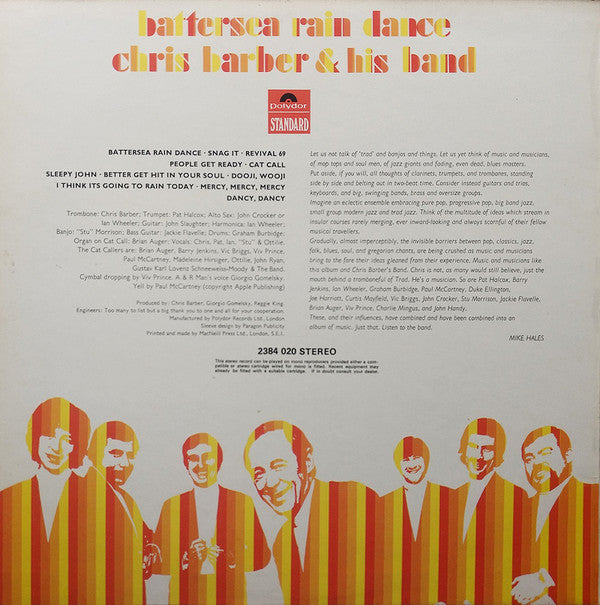 Chris Barber & His Band* : Battersea Rain Dance (LP, Album)