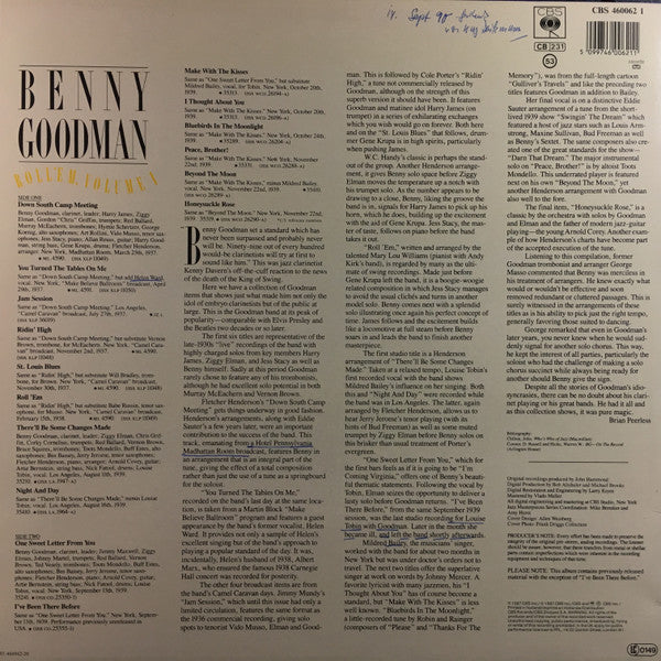 Benny Goodman : Roll 'Em, Volume 1 (LP, Comp, Mono, RM)