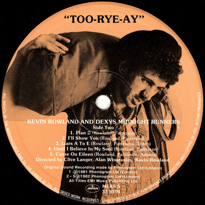 Kevin Rowland & Dexys Midnight Runners : Too-Rye-Ay (LP, Album)