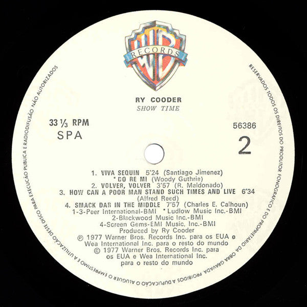 Ry Cooder : Show Time (Chicken Skin Revue) (LP, Album)