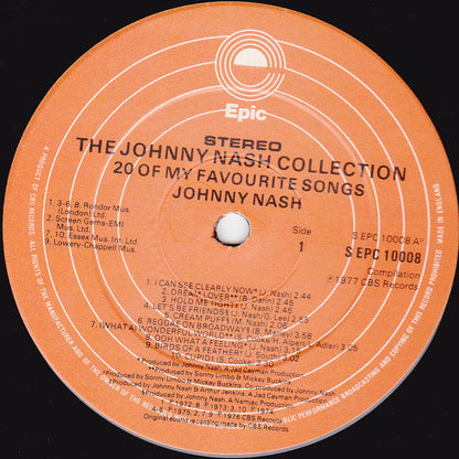 Johnny Nash : The Johnny Nash Collection - 20 Of My Favourite Songs (LP, Comp)