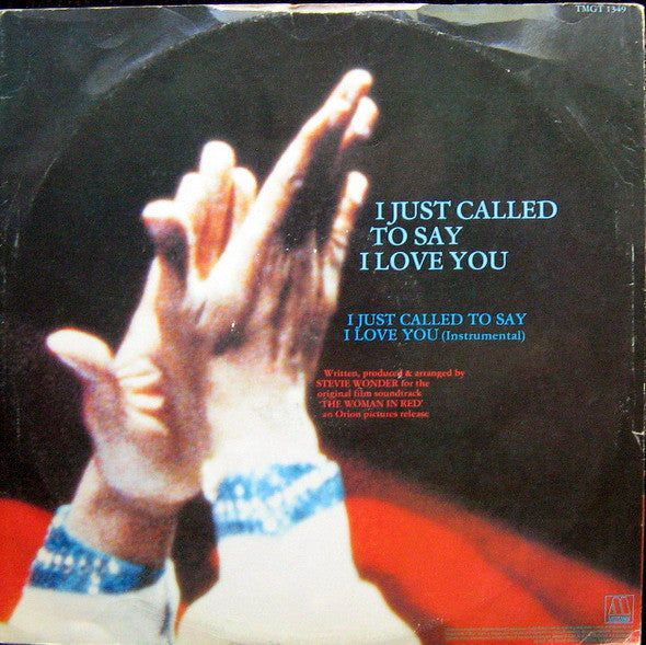 Stevie Wonder : I Just Called To Say I Love You (12", Single)