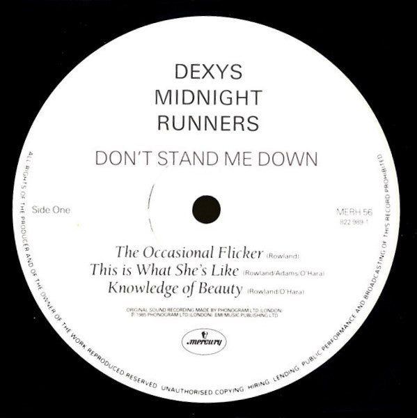 Dexys Midnight Runners : Don't Stand Me Down (LP, Album)