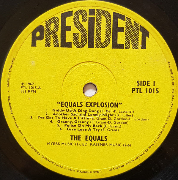 The Equals : Equals Explosion (LP, Album, Mono)