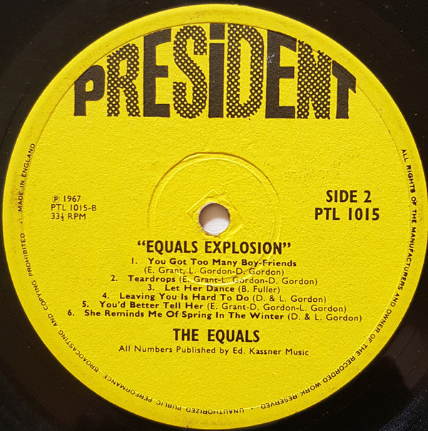 The Equals : Equals Explosion (LP, Album, Mono)