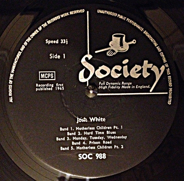Josh White And Carl Sandburg : Josh White And Carl Sandburg (LP)