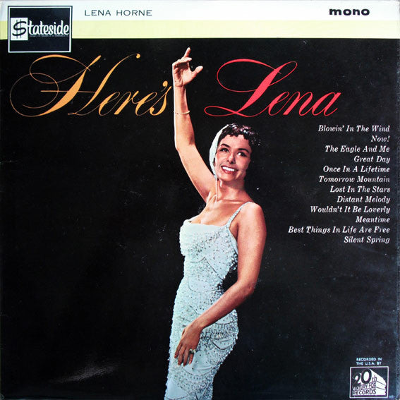 Lena Horne : Here's Lena (LP, Album, Mono)