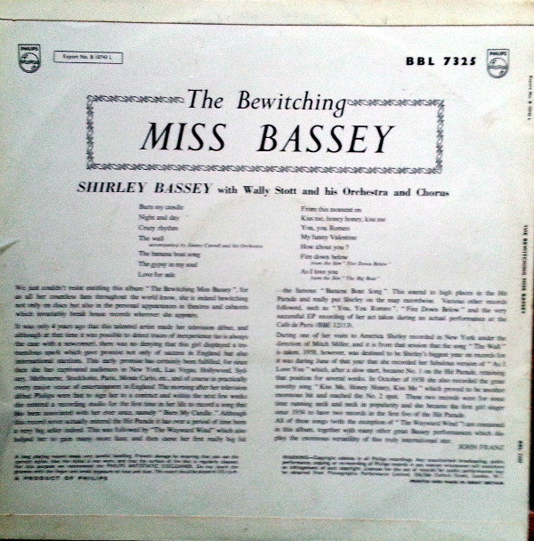 Shirley Bassey : The Bewitching Miss Bassey (LP, Album)