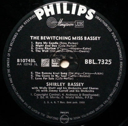 Shirley Bassey : The Bewitching Miss Bassey (LP, Album)