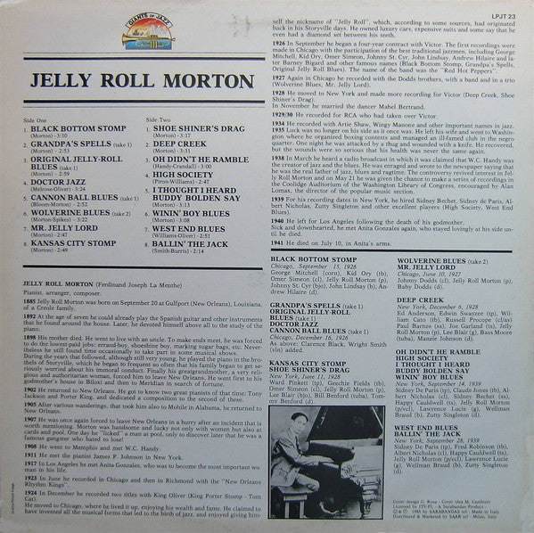 "Jelly Roll" Morton* : "Jelly Roll" Morton (LP, Comp)