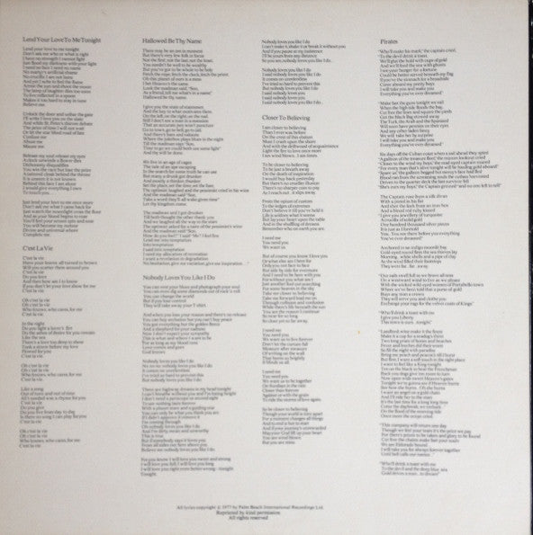 Emerson Lake & Palmer* : Works (Volume 1) (2xLP, Album, Tri)
