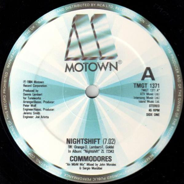 Commodores : Nightshift (12", Single, Rem)