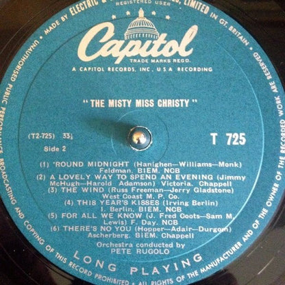 June Christy : The Misty Miss Christy (LP, Album, Mono)