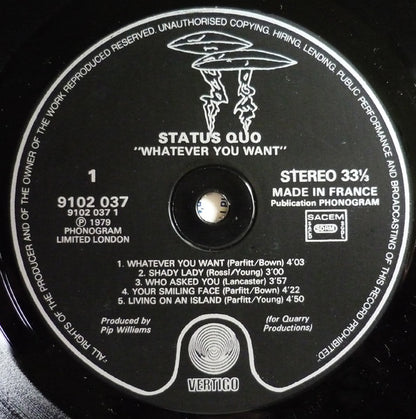 Status Quo : Whatever You Want (LP, Album)