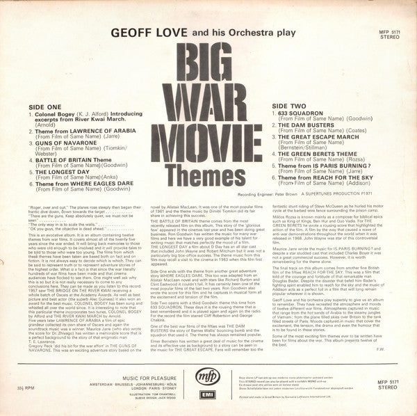 Geoff Love & His Orchestra : Big War Movie Themes (LP, Album)