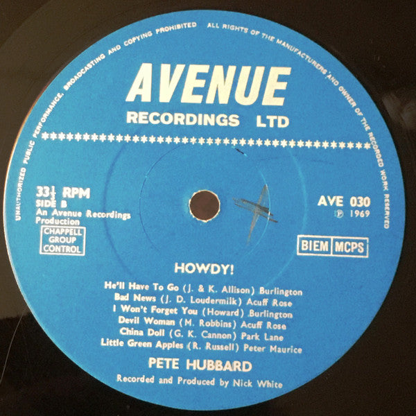 Pete Hubbard : Howdy! (LP)
