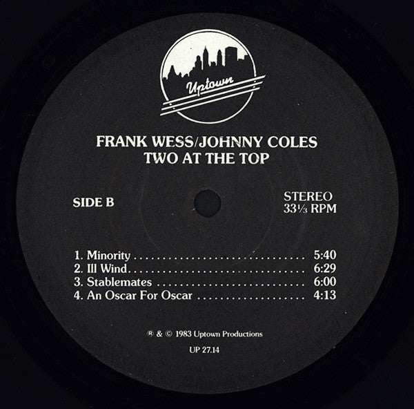 Frank Wess / Johnny Coles : Two At The Top (LP, Album)