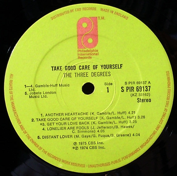 The Three Degrees : Take Good Care Of Yourself (LP, Album)