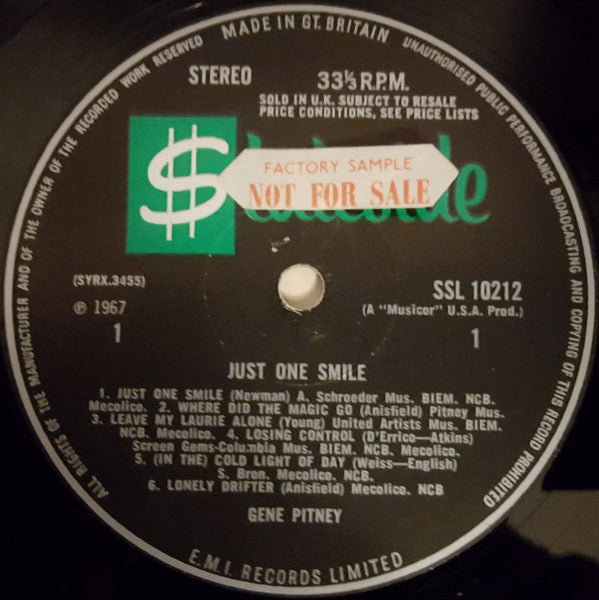 Gene Pitney : Just One Smile (LP, Album)