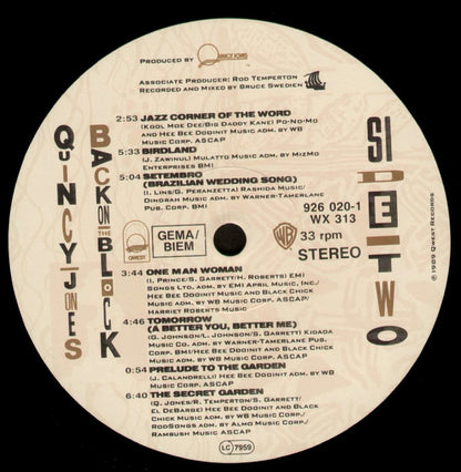 Quincy Jones : Back On The Block (LP, Album)