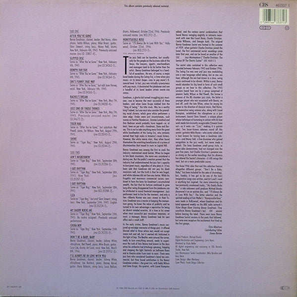 Buy Benny Goodman Sextet Slipped Disc, 19451946 Vinyl Record Dead Air Records