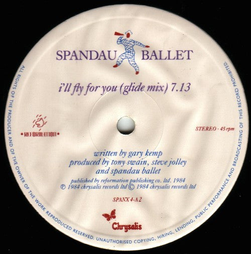 Spandau Ballet : I'll Fly For You (12", Single, Gat)