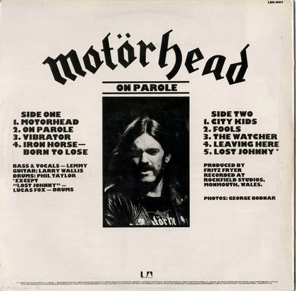 Motörhead : On Parole (LP, Album)