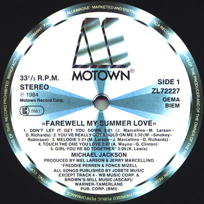 Michael Jackson : Farewell My Summer Love (LP, Album)