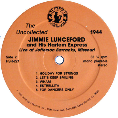 Jimmie Lunceford And His Harlem Express : Live At Jefferson Barracks, Missouri  1944 (LP)