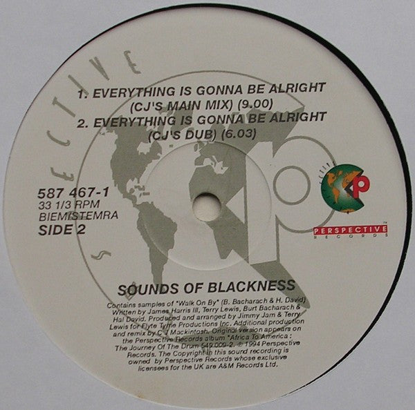 Sounds Of Blackness : Everything Is Gonna Be Alright (12", Par)