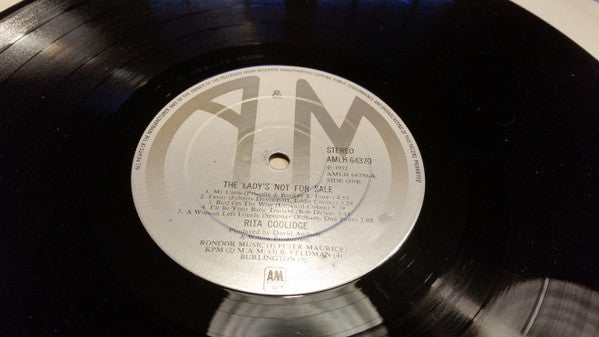 Rita Coolidge : The Lady's Not For Sale (LP, Album, RE, Gat)