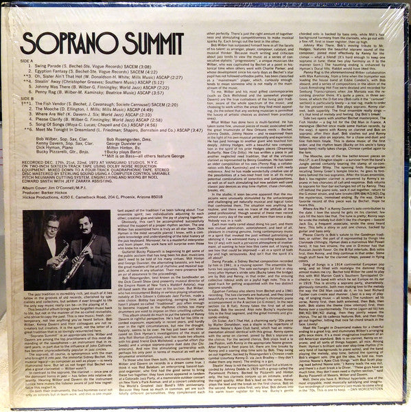 Bob Wilber & Kenny Davern : Soprano Summit (LP, Album)