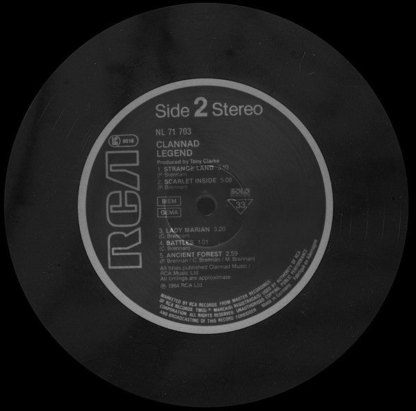 Clannad : Legend (LP, Album, RE)