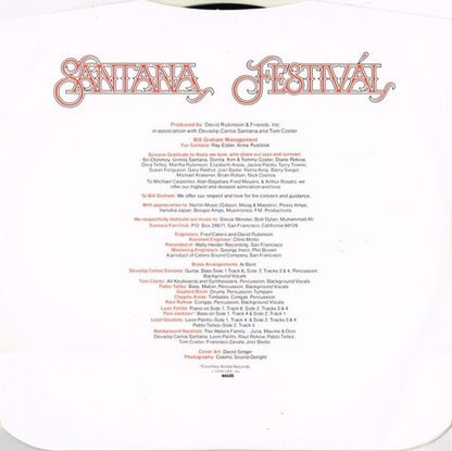 Santana : Festivál (LP, Album)