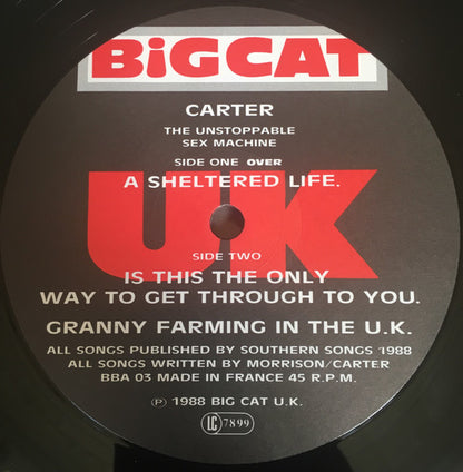 Carter The Unstoppable Sex Machine : A Sheltered Life (12", Single)