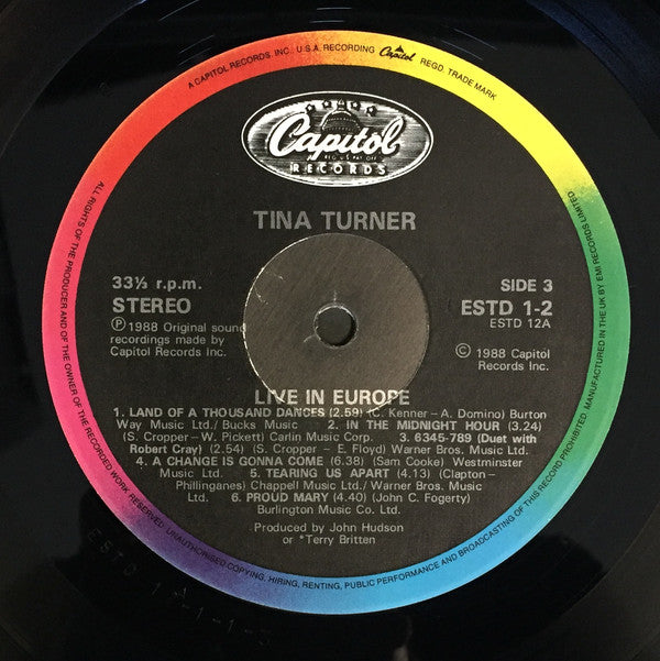 Tina Turner : Tina Live In Europe (2xLP, Album, Gat)