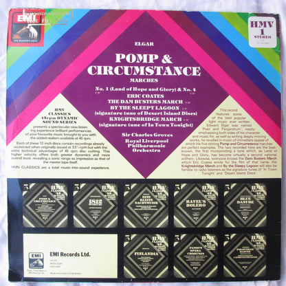 Sir Edward Elgar, Sir Charles Groves, Royal Liverpool Philharmonic Orchestra, Eric Coates : Pomp & Circumstance Marches (12")