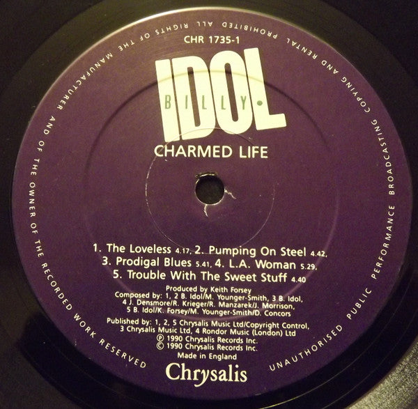 Billy Idol : Charmed Life (LP, Album)