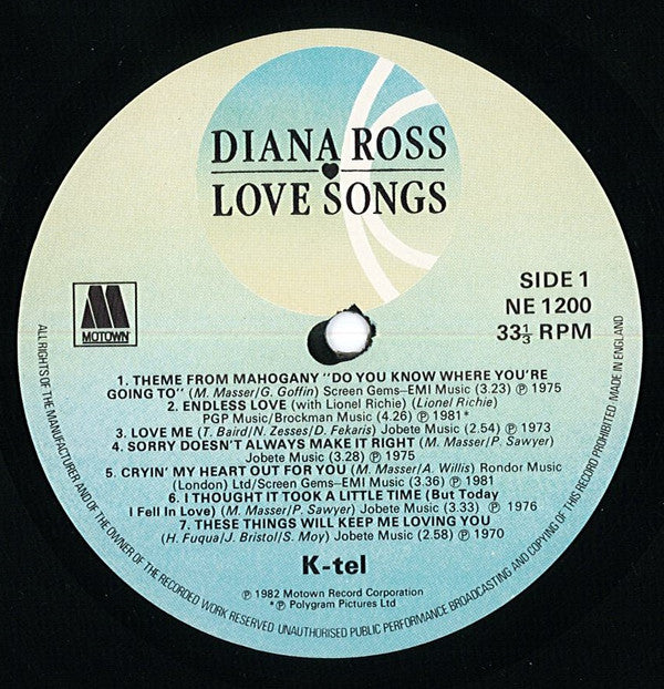 Diana Ross : Love Songs (LP, Comp)