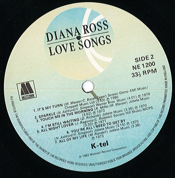 Diana Ross : Love Songs (LP, Comp)