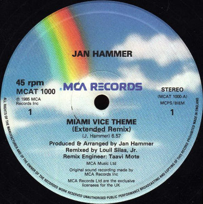 Jan Hammer : Miami Vice Theme (12", Single)