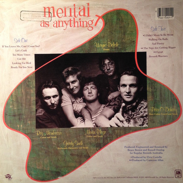 Mental As Anything : If You Leave Me, Can I Come Too? (LP, Album, EMW)