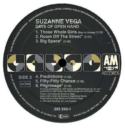Suzanne Vega : Days Of Open Hand (LP, Album)
